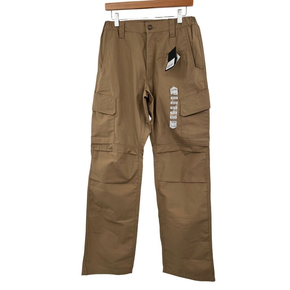 LA Police Gear Urban Ops Tactical Pants 30W/34L Coyote Brown Teflon Fabric Prote